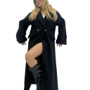 cappotto lungo con bottoni facing